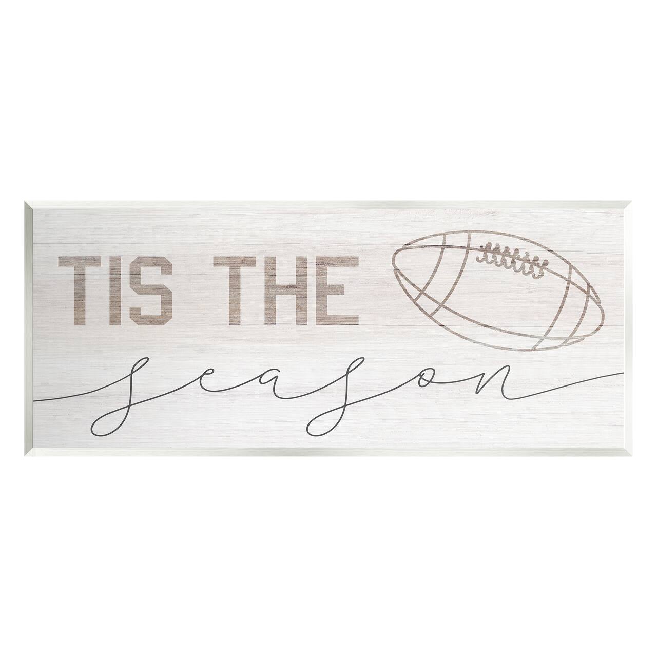 Stupell Industries Tis The Season Football Wall Plaque Art